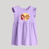 Baby's First Gift to Mom | Happy Birthday Baby Frock | Perfect for Photos - LILAC - 0 - 3 Months Old (Chest 17")