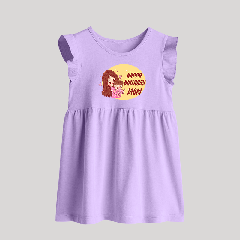 Baby's First Gift to Mom | Happy Birthday Baby Frock | Perfect for Photos - LILAC - 0 - 3 Months Old (Chest 17")