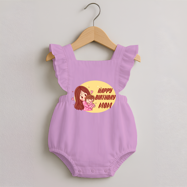 Baby's First Gift to Mom | Happy Birthday Romper Frock | Perfect for Photos - BABY PINK - 0 - 3 Months Old (Chest 19")