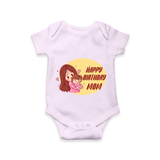 "MomÕs Birthday Bash - Capture The Moment With This Baby Romper" - LILAC - 0 - 3 Months Old (Chest 16")