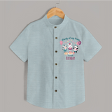 "Happy Birthday Mom - Stylish Shirt To Share The Joy" - ARCTIC BLUE - 0 - 6 Months Old (Chest 23")