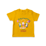 "Happy Birthday Mom - Stylish Kids T-Shirt To Share The Joy" - CHROME YELLOW - 0-5 Months Old (Chest 17")