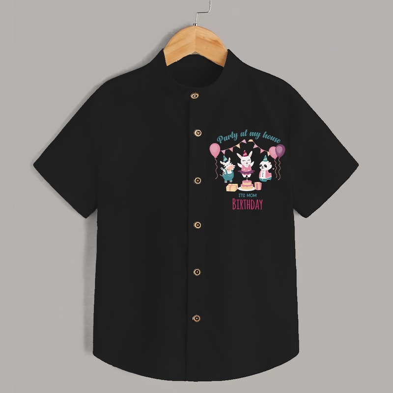 Baby Shirt for Mommy's Birthday | Soft Cotton Outfit for Newborns - BLACK - 0 - 6 Months Old (Chest 23")