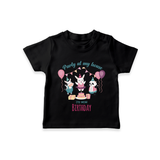 "Happy Birthday Mom - Stylish Kids T-Shirt To Share The Joy" - BLACK - 0-5 Months Old (Chest 17")