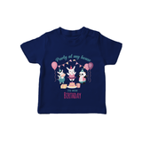 Baby T-Shirt for Mommy's Birthday | Soft Cotton Outfit for Newborns - NAVY BLUE - 0-5 Months Old (Chest 17")