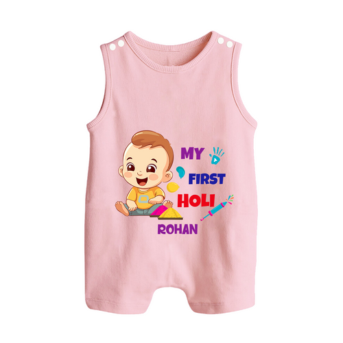 My First Holi - A Splash Of Colors & Joy With Our Customized Romper Suit For Babies With Name