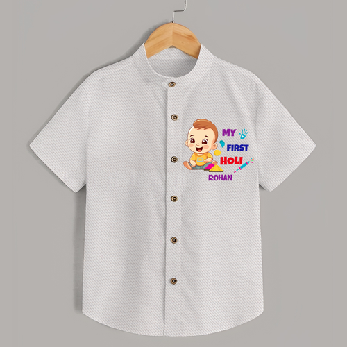 My First Holi - A Splash Of Colors & Joy With Our Customized Shirt For Kids With Name