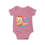 My First Holi - A Splash Of Colors & Joy With Our Customized Romper For Babies With Name - ONION - 0 - 3 Months Old (Chest 16")