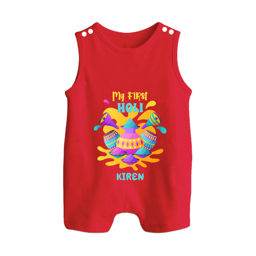 My First Holi - Dipped In Colors & Happiness With Our Customized Romper Suit For Babies With Name