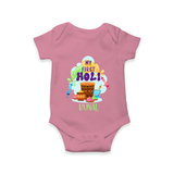 My First Holi - Sprinkled With Love & Colors With Our Customized Romper For Babies With Name - ONION - 0 - 3 Months Old (Chest 16")