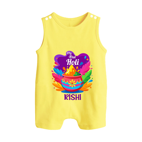 My First Holi - Laugh, Play & Splash In Colors With Our Customized Romper Suit For Babies With Name