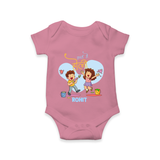 Happy Holi - Masti Mein Holi With Our Customized Romper For Babies With Name - ONION - 0 - 3 Months Old (Chest 16")