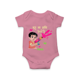 Happy Holi - Bura Na Mano, Holi Hai With Our Customized Romper For Babies With Name - ONION - 0 - 3 Months Old (Chest 16")