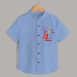 Happy Holi - Rang Barse, Dil Khilke With Our Customized Shirt For Kids With Name - SKY BLUE - 0 - 6 Months Old (Chest 23")