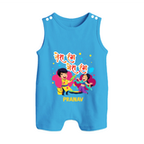 Happy Holi - Tera Rang, Mera Rang With Our Customized Romper Suit For Babies With Name - ROYAL BLUE - 0 - 5 Months Old (Chest 18")