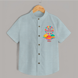 Happy Holi - Dil Se Holi Khelo With Our Customized Shirt For Kids With Name - ARCTIC BLUE - 0 - 6 Months Old (Chest 23")