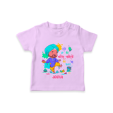“Rangon Ki Barsi Khushiyon Ki Fuhar” Personalized Kids T-Shirt - LILAC - 0-5 Months Old (Chest 17")