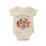 Happy Holi - Holi Hai, Chhup Ke Kaha Jaoge With Our Customized Romper For Babies With Name - IVORY - 0 - 3 Months Old (Chest 16")