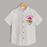 Happy Holi - Pichkari Wali Feeling With Our Customized Shirt For Kids With Name - WHITE - 0 - 6 Months Old (Chest 23")