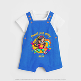 Holi Celebration - Pichkari Wali Feeling With Our Customized Dungaree Set For Kids With Name - COBALT BLUE - 0 - 5 Months Old (Chest 18")