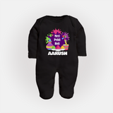 Meri Pehli Holi Personalized Kids Fullbody Suit - BLACK - New Born (Chest 7.5")