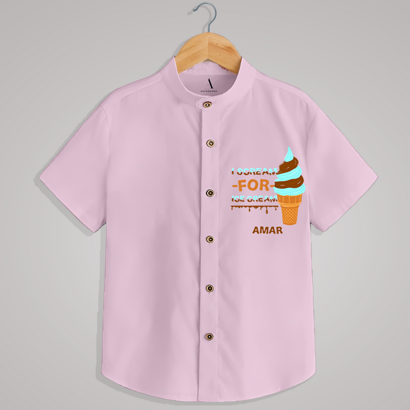 "ICE-SCREAM" - Quirky Casual shirt with customised name