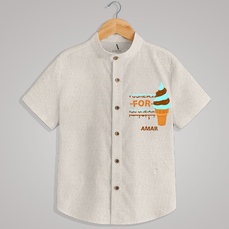 "ICE-SCREAM" - Quirky Casual shirt with customised name