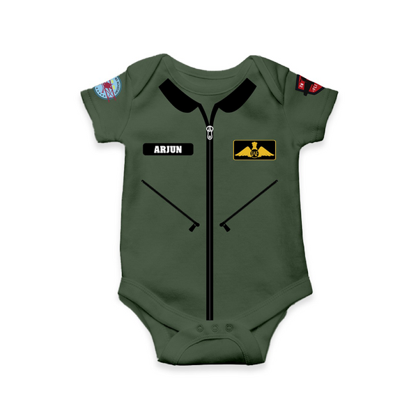 Personalized Air Force Pilot Baby Romper – Custom Name Edition