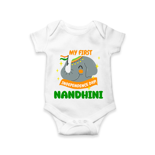 My First Independence Patriotic Elephant Romper