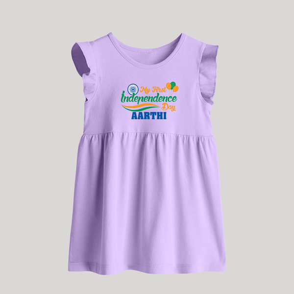 My First Independence Tricolour Celebration Baby Frock - LILAC - 0 - 3 Months Old (Chest 17")