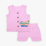 My First Independence Tricolour Celebration Jabla Set - BABY PINK - 0 - 3 Months Old (Chest 9.8")
