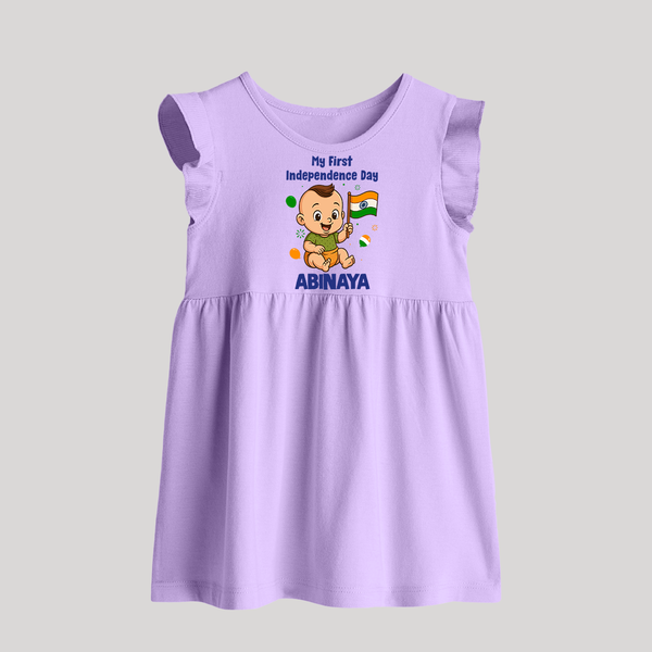 My First Independence Little Patriot Baby Frock - LILAC - 0 - 3 Months Old (Chest 17")