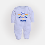 My First Independence Ashoka Pride Full Body Suit - BABY BLUE - New Born (Chest 7.5")