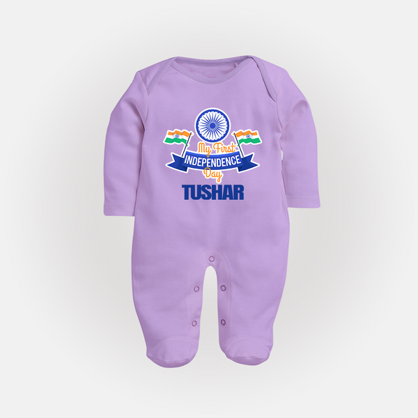 My First Independence Ashoka Pride Full Body Suit - LILAC - New Born (Chest 7.5")
