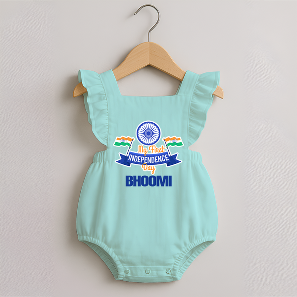 My First Independence Ashoka Pride Romper Frock - MINT GREEN - 0 - 3 Months Old (Chest 19")