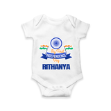 My First Independence Ashoka Pride Romper - WHITE - New Born (Chest 14")