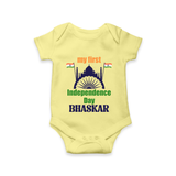 My First Independence Heritage Skyline Romper - PASTEL YELLOW - New Born (Chest 14")
