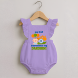 My First Independence Balloon Celebration Romper Frock - LILAC - 0 - 3 Months Old (Chest 19")
