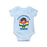 My First Independence Flag Bearer Romper - BABY BLUE - New Born (Chest 14")