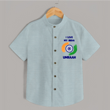 I Love My India Tricolour Pride Shirt - ARCTIC BLUE - 0 - 6 Months Old (Chest 23")