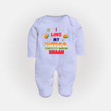 I Love My India Celebration Full Body Suit - BABY BLUE - New Born (Chest 7.5")