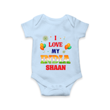 I Love My India Celebration Romper - BABY BLUE - New Born (Chest 14")