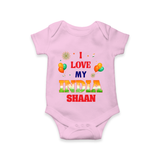 I Love My India Celebration Romper - BABY PINK - New Born (Chest 14")