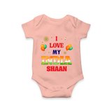 I Love My India Celebration Romper - PEACH - New Born (Chest 14")