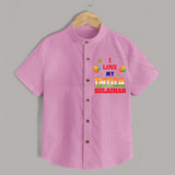 I Love My India Celebration Shirt - BABY PINK - 0 - 6 Months Old (Chest 23")
