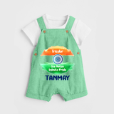 One Nation Infinite Pride Personalised Kid Dungaree - GREEN - 0 - 5 Months Old (Chest 18")