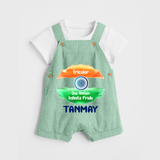 One Nation Infinite Pride Personalised Kid Dungaree - MINT GREEN - 0 - 5 Months Old (Chest 18")