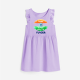 One Nation Infinite Pride Personalised Frock - LILAC - 1 - 2 Years Old (Chest 22" , Full Length 22")