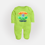 Tricolour Infinite Pride Full Body Suit - LIME GREEN - New Born (Chest 7.5")