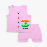 One Nation Infinite Pride Personalised Kid Jabla Set - BABY PINK - 0 - 3 Months Old (Chest 9.8")